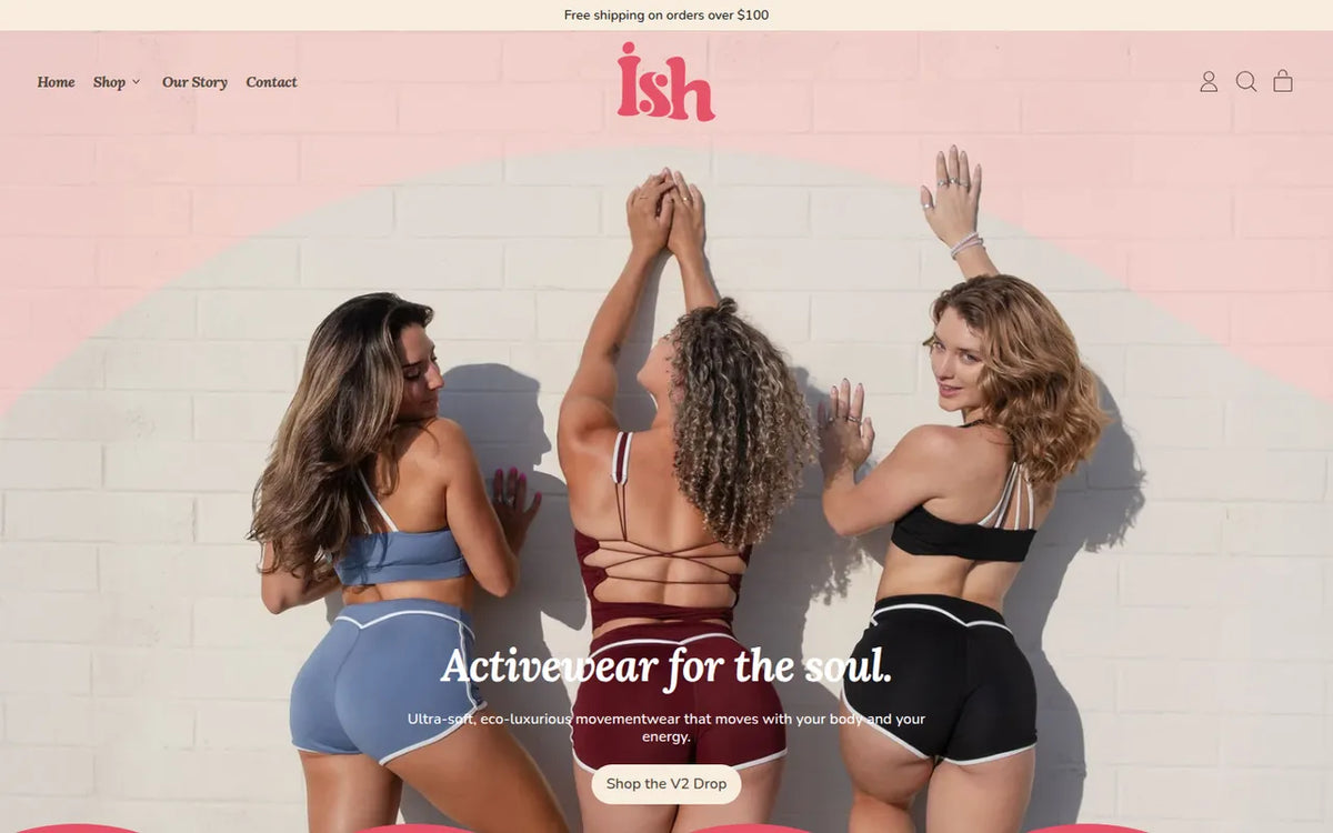 ISH Active website homepage on desktop