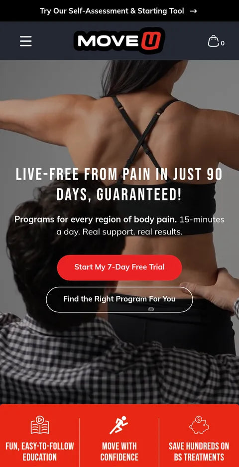 MoveU website on mobile